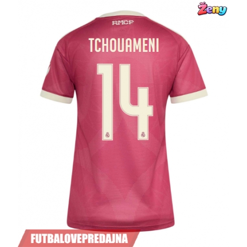 Lacne Ženy Futbalové dres Real Madrid Aurelien Tchouameni #14 2026-27 Krátky Rukáv - Tretina